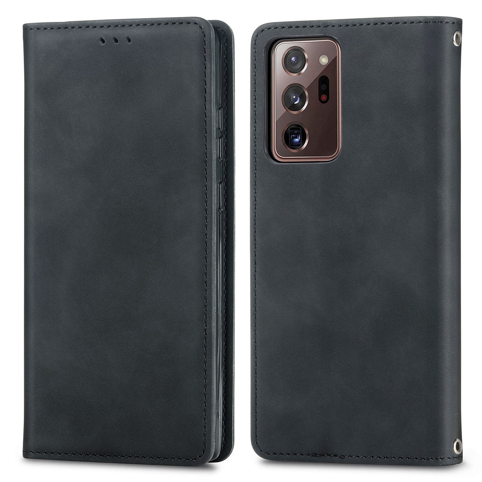 For Samsung Galaxy Note20 Ultra 5G / Note20 Ultra Skin-touch Retro PU Leather Phone Case Magnetic Auto Closing Stand Anti-scratch Phone Cover with Card Holder For Samsung Galaxy Note20 Ultra 5G / Note20 Ultra Skin-touch Retro PU Leather Phone Case Magnetic Auto Closing Stand Anti-scratch Phone Cover with Card Holder